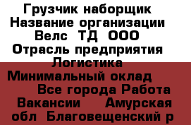 Грузчик-наборщик › Название организации ­ Велс, ТД, ООО › Отрасль предприятия ­ Логистика › Минимальный оклад ­ 20 000 - Все города Работа » Вакансии   . Амурская обл.,Благовещенский р-н